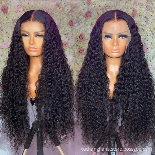 Top quality brazilian virgin hair frontal human lace wigs pre plucked HD lace 13x4 HD lace front wig 100 human hair wig in bulk